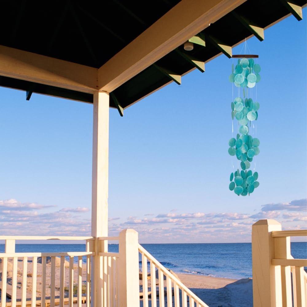 Woodstock Chimes detalle de la parte superior de madera, garantiza estabilidad
