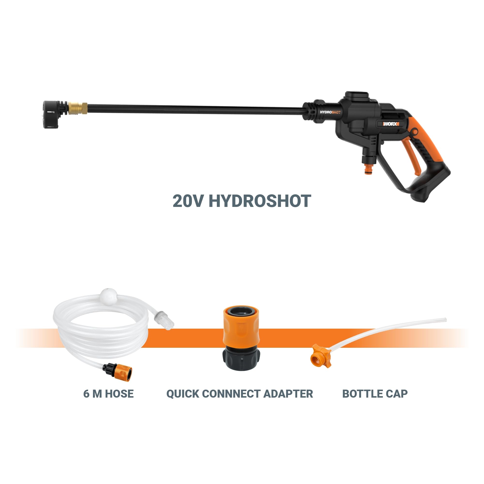 WORX comparación de tamaño en mano que muestra portabilidad