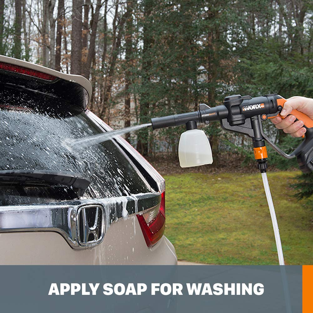 WORX dosificador de jabón acoplado al nozzle para limpieza eficaz