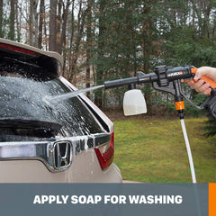 WORX dosificador de jabón acoplado al nozzle para limpieza eficaz