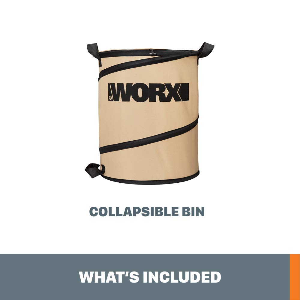 WORX contenedor plegado en 3 pulgadas listo para almacenamiento compacto