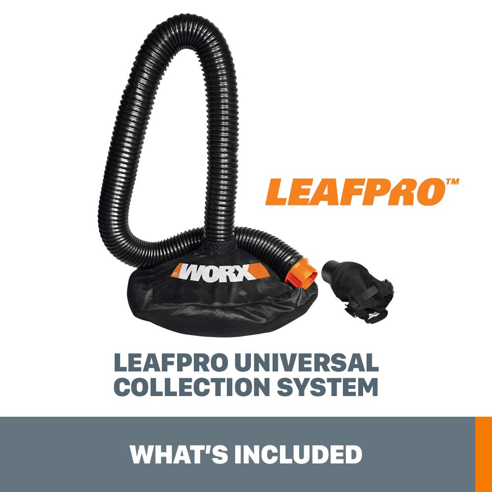 WORX sistema Leafpro en jardín demostrando rapidez de limpieza