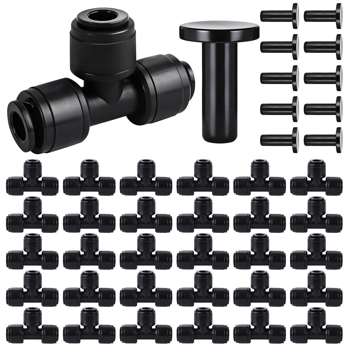 WXNTLDOH conector en T frontal mostrando forma y encaje seguro