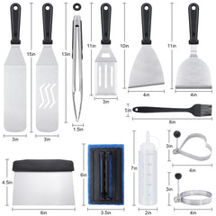 XOOHP espátula de acero inoxidable en detalle para control y durabilidad