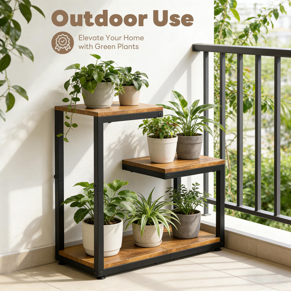 YOCOMEY estantería junto a ventana con luz natural para mejor exposición de plantas