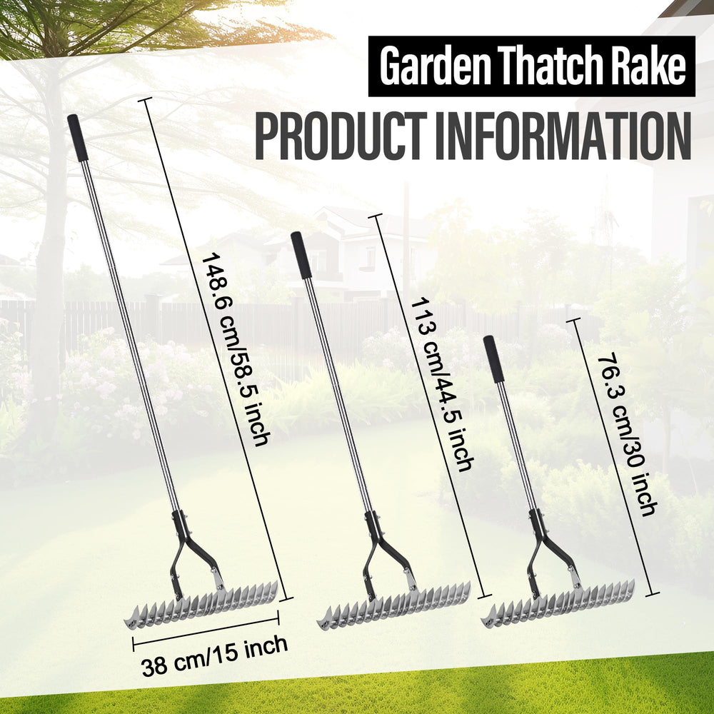 YEELOR cabeza de 15 pulgadas detallada para remover thatch eficientemente