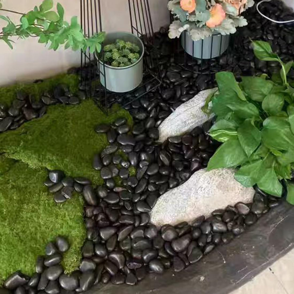YISZM piedras integradas en estanque, estabilidad y estética natural
