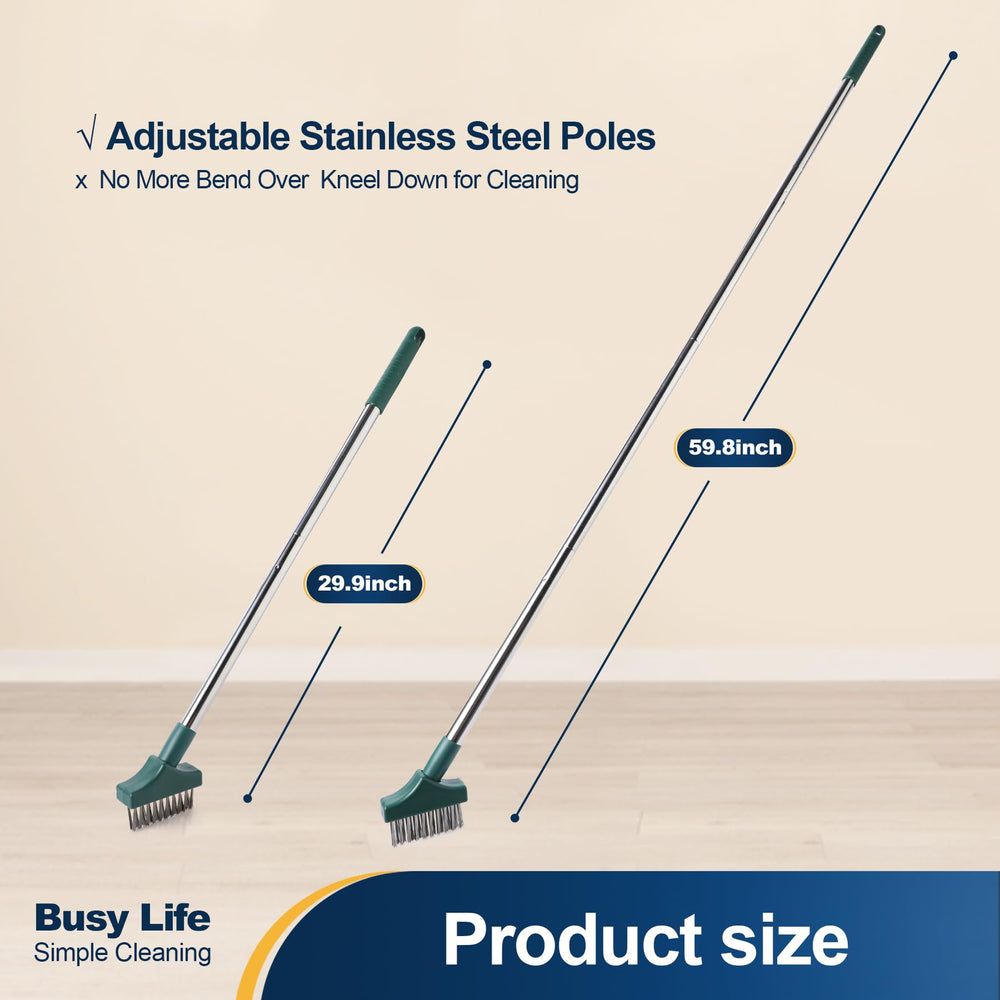 Yocada herramienta en uso limpiando juntas de patio con menos esfuerzo
