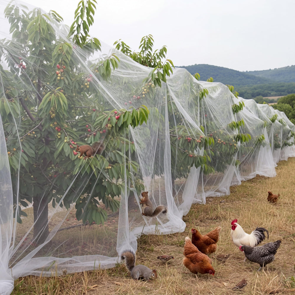 Yoojahow malla protegiendo plantas en macetas en balcón