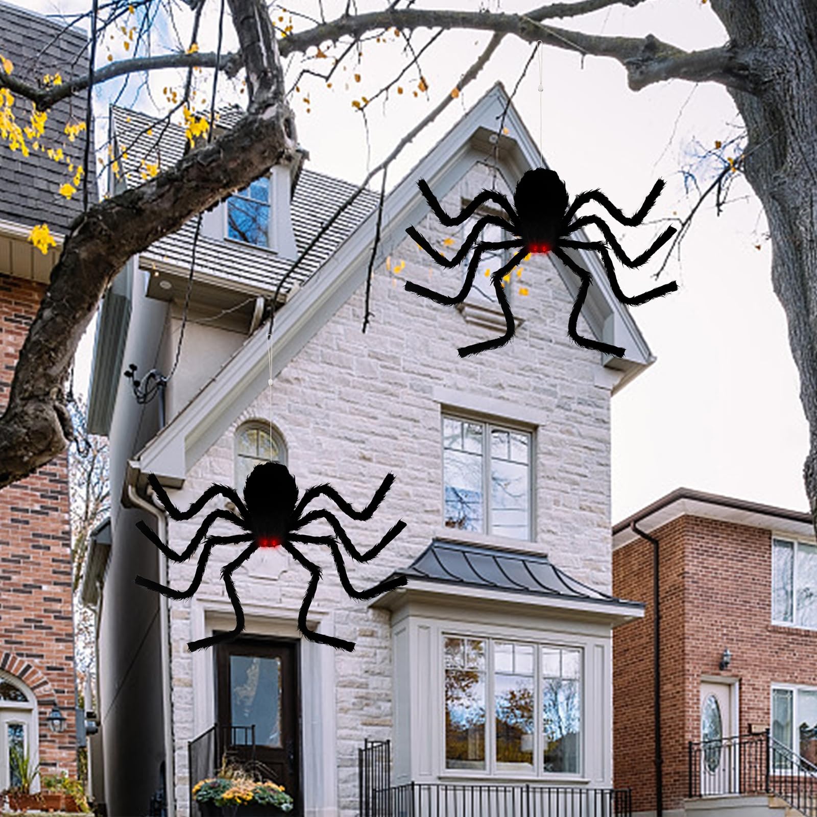 yosager decoración en patio nocturno, ambiente espeluznante para fiestas