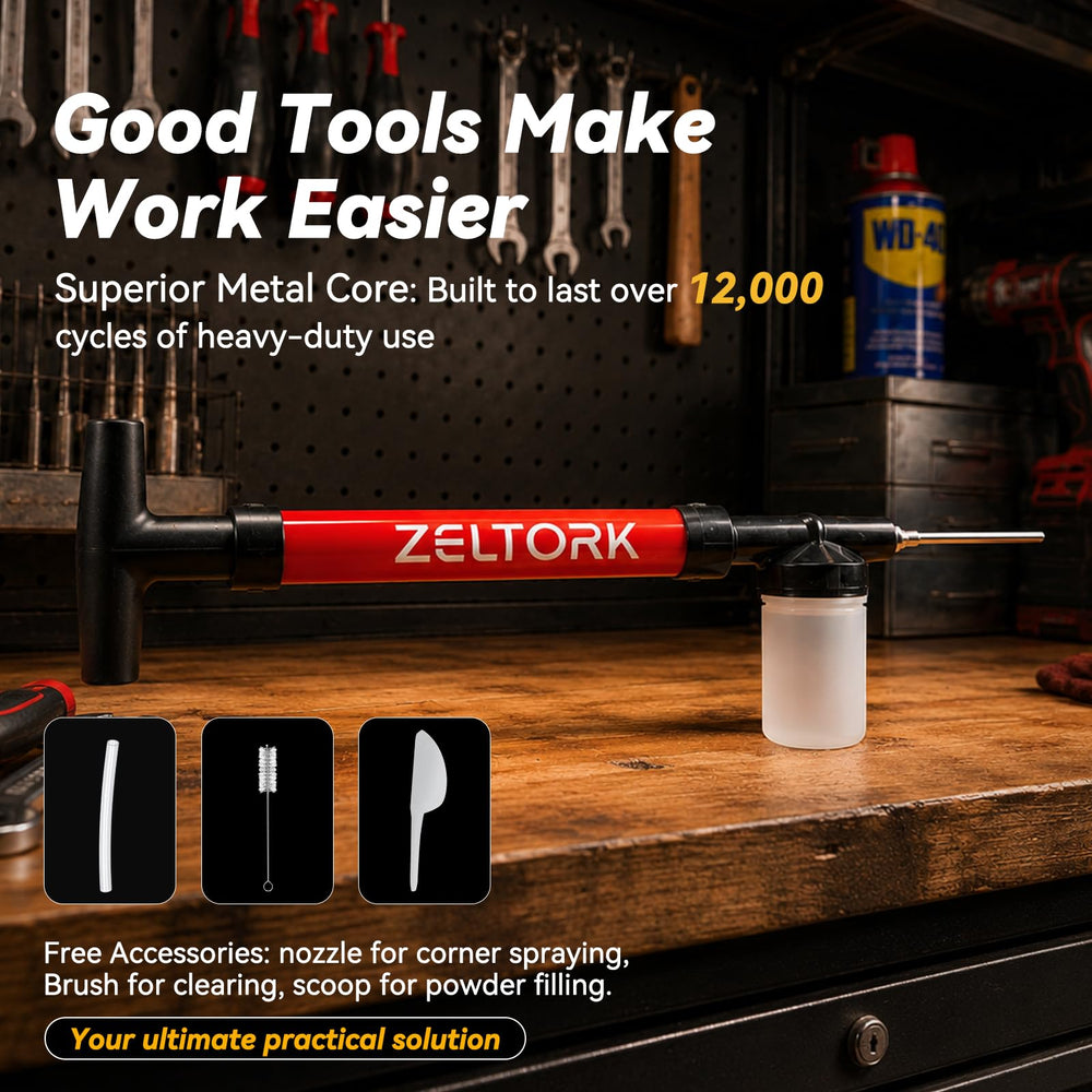 ZELTORK aplicador en uso sobre techo para tratamientos en altura