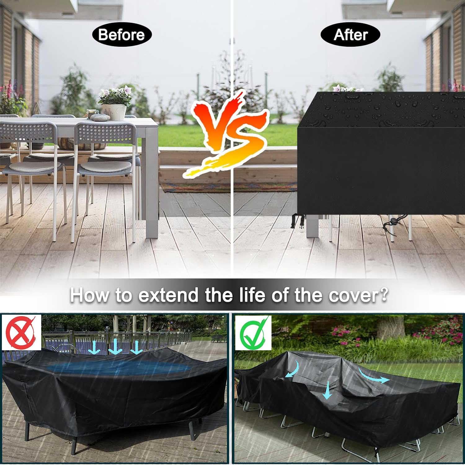 Ziewee funda colocada en una terraza mostrando protección integral del conjunto