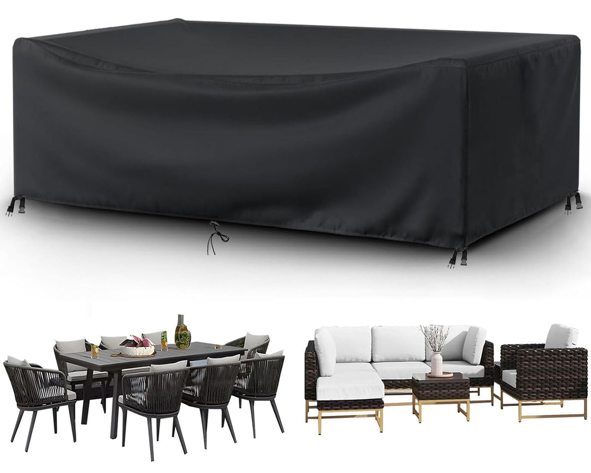 Ziewee funda frontal cubriendo mesa patio, protección completa contra lluvia