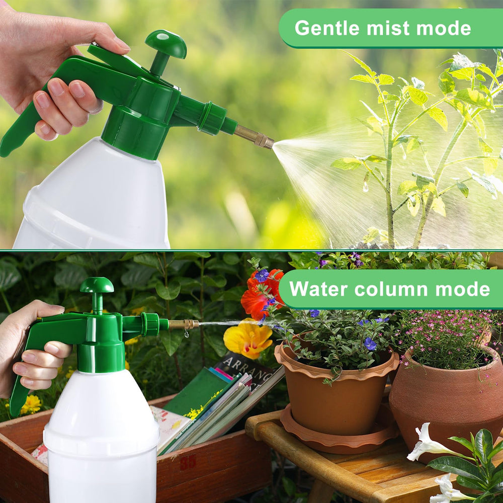 Ziliny rociando plantas en maceta mostrando riego uniforme y suave