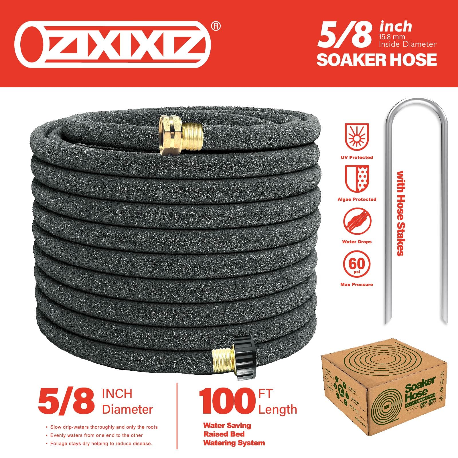 Zixixiz primer plano de la textura de la manguera, beneficio: flexibilidad y durabilidad