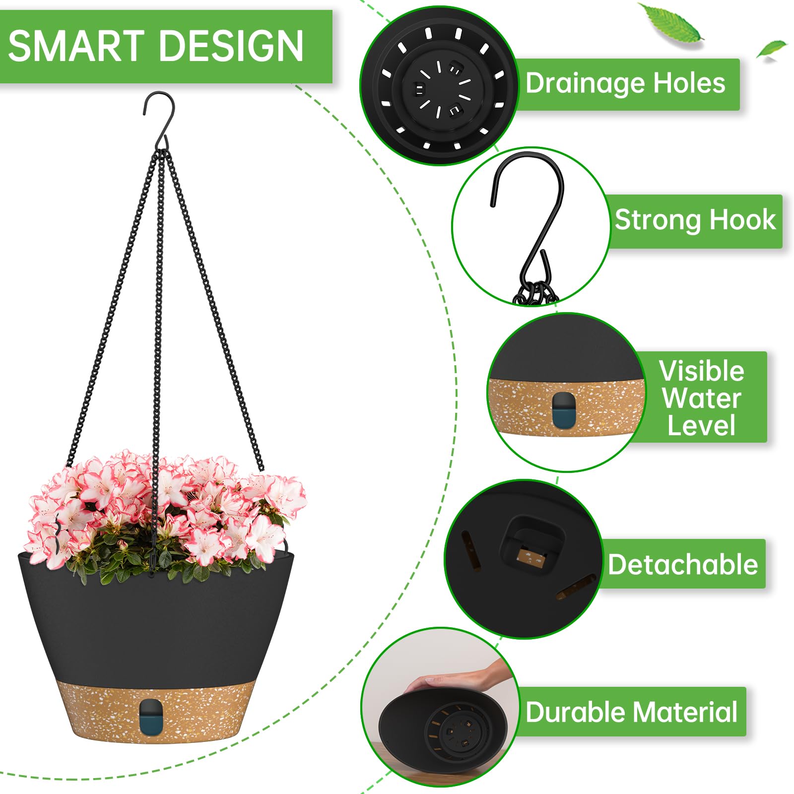 ZMTECH ventana de nivel visible para verificar agua y evitar encharcamientos